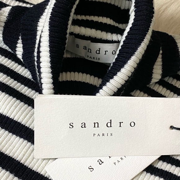 SANDRO “SKY STRIPED” TURTLENECK SZ 1 (XS/S) - Picture 10 of 10